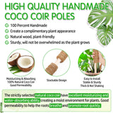 ROADPLUM 102 Inch Moss Pole for Plants Indoor (2*21.7", 2*16.5", 2*12.6") 6Pcs Coco Coir Pole Monstera Plant Support Pole for Plants Climbing with 65.6ft Twist Tie, Plant Tie and Jute Rope for Potted