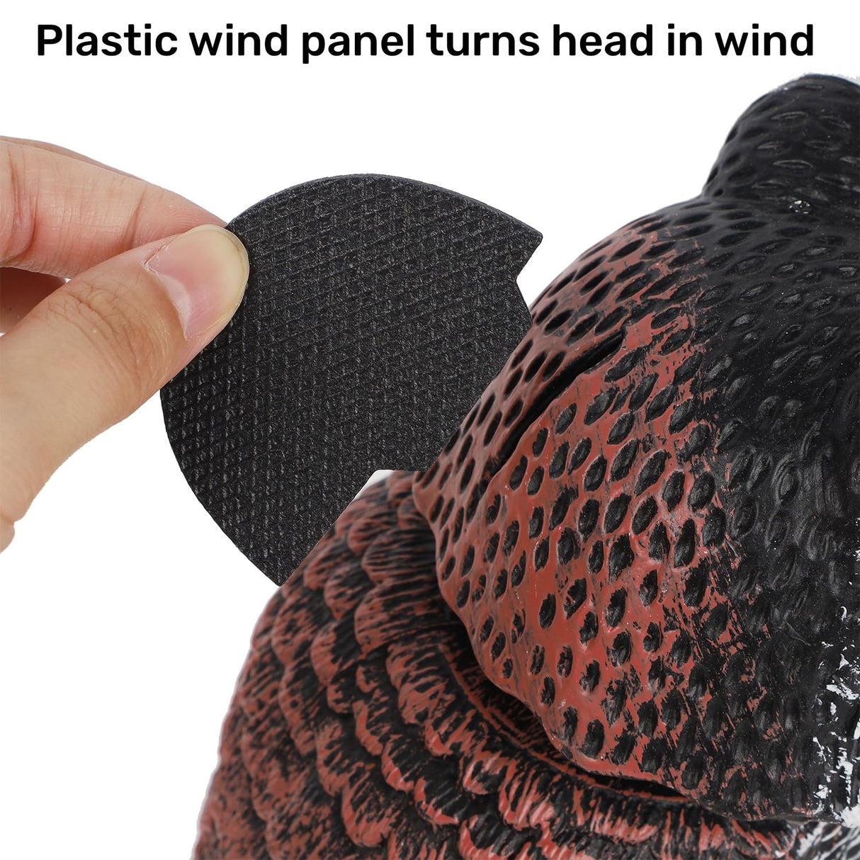 Hausse 3 Pack Bird Scarecrow Fake Horned Owl Decoy, Rotating Head Plastic Owl Bird Deterrents, Nature Enemy Horned Pest Repellent for Outdoor Garden