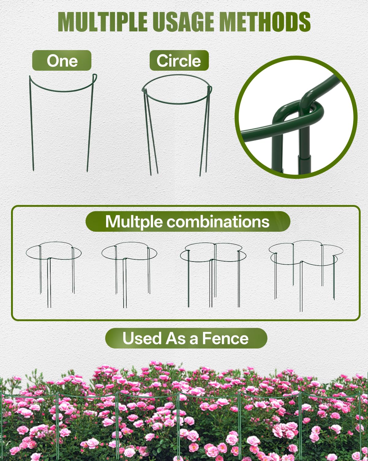 12 Pack 36 Inch Plant Support Stakes for Outdoor Plants and Indoor Flowers