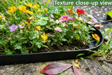 No Dig Durable Garden Landscape Edging Kit, 2" Tall Black Plastic Lawn Border for Landscaping, Flower Gardens, Lawn (100FT+ 120pcs Anchoring Spikes, Black)