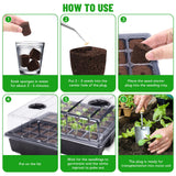 LAPOND 40 Pcs Seed Starter Plugs with Tray, Replacement Grow Sponges Plant Plugs, Great for Soil, Tray or Planting Pods, Promotes Herbs, Vegetables and Flowers Growth