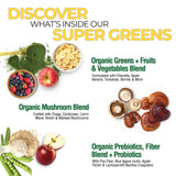 Country Farms Super Greens Apple Banana Powder Smoothie, Organic Super Foods, USDA Organic Drink Mix, Fruits, Vegetables, Mushrooms, Superfood Nutrition, 40 Servings, 2 Pack