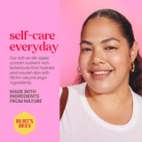 Burt's Bees Stocking Stuffers, Rose Water Face Wipes, for All Skin Types, Hydrating Micellar Makeup Remover & Facial Cleansing Towelettes, Skin Care Christmas Gifts, 30 Ct (3-Pack)