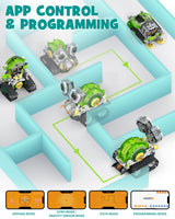 Opmind 5in1 STEM AI Robot Toys Building Set, 478Pcs APP & Remote Control Engineering Erector Blocks for Kids Age 6-8, Coding Interactive Educational Christmas Birthday Gift for 10-12 Year Boys & Girls