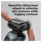 Braun Series 6 6046cs Electric Razor for Men, Wet & Dry, Electric Razor, Rechargeable, Cordless Foil Shaver with Charging Stand, Travel Case and Precision Trimmer, Black