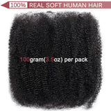 Beauty Youth 16 Inch Afro Kinkys Bulk Human Hair (100 Gram/Pack), Braiding Hair for Dreadlocks, Loc Repair, Twists, Dreadlock Extensions