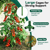Halatool 3 Pack 60 Inch Adjustable Tomato Cages for Graden