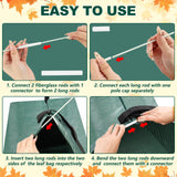 60 Gallon Large Leaf Collector, Dustpan-Style Lawn and Leaf Bags, Collapsible Yard Waste Bags Easy Storage & Transport, Reusable Leaf Pick Up Garden Bag for Leaves Grass Debris Lawn Trash