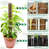 Small Moss Pole for Monstera - Stackable & Refillable Plastic Moss Poles for Climbing Plants with Large Mesh Design (12Pack-White-Small)