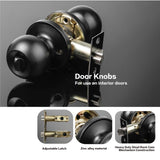 Front Door Lock Set Exterior Door Lock Set with Deadbolt, Single Cylinder Deadbolt Lock and Door Knob Set, Keyed Alike,Matte Black Door Knob and Deadbolt Set(4Pack Set)
