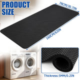 Gsbomzap Doubled-Sided Non Slip Under Washing Machine Mat, 63" x 30.7" Anti-Vibration Mat for Washer Dryer, Waterproof Mat for Fridge Refrigerator Floor Protection, Noise Reducing