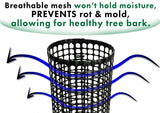 Voglund Nursery Mesh Tree Bark Protector Guard 36 Inches Tall (5 Pack) Heavy Duty Plastic with Zip Ties