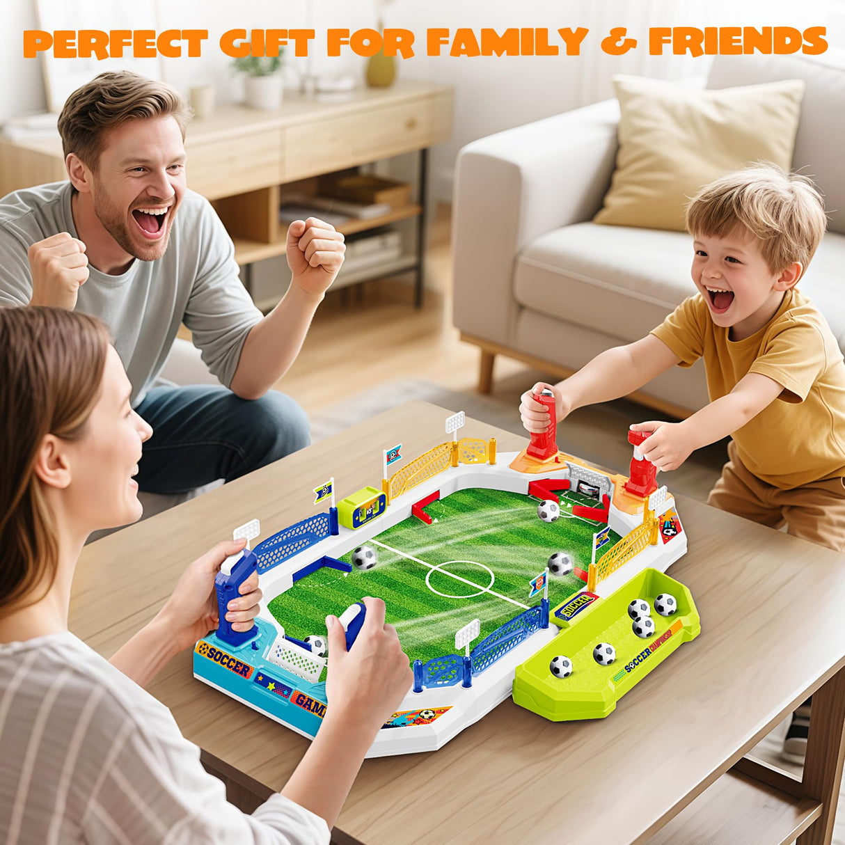 Mini Soccer Board Game for Kids, Birthday Christmas Soccer Gifts for 3 4 5 6 7 8-12 Year Old Boys, Football Table Toys, Pinball Interactive Sports Game for Indoor, Home Party, Family, Playroom, Travel
