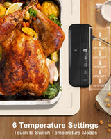 Electric Warming Mat for Food, ZAPLIT 24''x16 Washable Silicone Warming Tray with 6 Temp Settings, 6 Timers, Child Lock, and Auto Standby — Food Warmer for Buffet, Family Gathering, and Party (Beige)