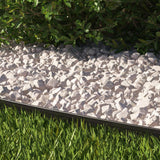 EasyFlex Aluminum No-Dig Landscape Edging for Landscape or Paver Projects, 10 Metal Edging Pieces with Spikes, 50 Feet, Black