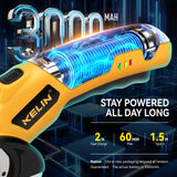 2026 New 3000mAh Cardboard Box Cutter with 2 Titanium Blades, Cordless Electric Scissors with Safety Lock & LED Light, Storage Box, 300RPM, 4V, Cutter for Fabric Carpet Carton Plastic Leather Cloth