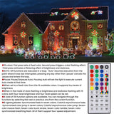 HOME LIGHTING 66ft Christmas Decorative Mini Lights, 200 LED RGB Changing 8 Functional Green Wire Fairy Halloween Lights with Remote Timer, Plug in Indoor Outdoor Xmas Wedding Party Decor
