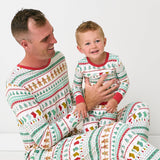 Little Sleepies Two-Piece Kids Christmas Pajamas Set for Boys & Girls, Viscose from Bamboo, Family Matching Christmas PJs, Fair Isle, 5-6