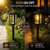 Tenmiro-Solar-Pathway-Lights-Outdoor-8-Pack-LED-Solar-Powered-Garden-Lights-Waterproof-IP65-Auto-On/Off-Outdoor-Light-for-Yard-Lawn-Patio-Path-Walkway-Driveway-Landscape-Lighting-Decor-3000K