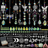 860 PCS DIY Suncatcher Kit Sun Catchers Making Supplies Arts and Crafts for Adults Hanging Prism Suncatcher Kits for Adults with Crystals Sun Catchers Indoor Window Garden Christmas Decor Wedding Home