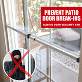 SECURITYMAN Sliding Door Security Bar-Child Proof Sliding Door Lock Bar with Anti Lift Lock - Fits Most Doors & Windows - Adjustable Patio Door Security Bar (18.75"- 51.1") - White