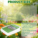 10FT x 20FT Garden Netting Ultra Fine Mesh Netting Plant Cover Insect Bird Netting Barrier for Garden Protection Row Cover for Raised Beds/Greenhouse Vegetables Fruits Flowers Trees