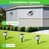 nipify Solar Lights Outdoor Waterproof, Motion Sensor Spot Lights- 4 Pack/56 LED/3 Modes Solar Powered Spotlights 2-in-1 Auto On/Off Landscape Lighting for Outside Yard Wall Garden, Cool White