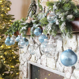 Sea Team Shatterproof Clear Plastic Christmas Ball Ornaments Decorative Xmas Balls Baubles Set with Stuffed Delicate Decorations (60mm/2.36 inch 30-Pack, Babyblue)