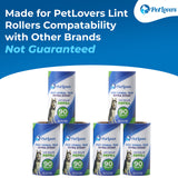 PetLovers Extra Sticky Lint Roller 6 Pack of Refills Only - No Handle Included - 90 Sheets Per Refill 540 Sheets Total