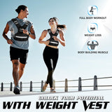 Yes4All Adjustable Weighted Vest 20-32lbs with Reflective Strip, Weight Vest for Strength Training for Men & Women, BLACK_20-32LBS, Large