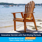 TotalBoat Halcyon Water-Based Marine Varnish | Fast-Drying Polyurethane Wood Finish for Boats, Outdoor Furniture, and Woodworking | Clear Satin, Quart