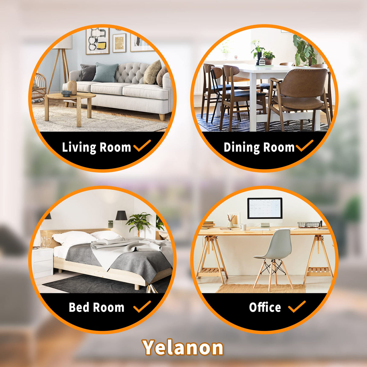 Yelanon Round Furniture Sliders – 20 PCS2.5 Floor Protectors for Furniture – Strong Furniture Movers Sliders – Protects Floors from Scratches