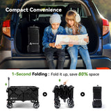 Hikenture Collapsible Beach Wagons with Big Wheels for Sand, 330lbs Cart