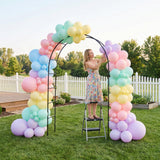 SCENDOR Iron Pergola Arbor Practical, 7.9 Feet High x 4.6 Feet Wide, Assemble Easily for Various Climbing Plant Wedding Garden Arch Bridal Party Decoration Wide Arbor
