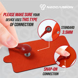 Reusable Electrode Pads for TENS EMS Unit, 20 Replacement Premium Pads and 1 Plastic Holder, Red