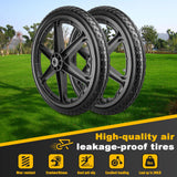 20" Flat Free Wheels Compatible with rubbermaid Wheelbarrow Tires (5/8 inch bearing)