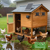Solar-Powered Chicken Coop Exhaust Fan with Battery & Smart Sensing – 25W Solar Panel, 2 * 4.7" Fans, 3 Modes, IP65 Waterproof | Ideal for Chicken Coop, Dog House, Greenhouse, Outside