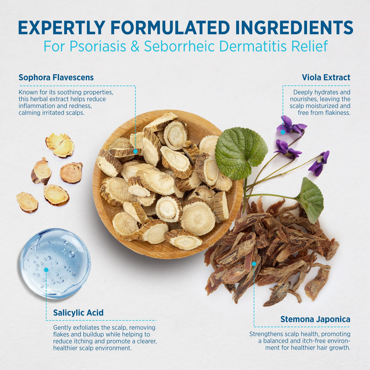 Roycederm Seborrheic Dermatitis & Psoriasis Shampoo and Conditioner Set - Effective Scalp Treatment for Folliculitis, Psoriasis, Dandruff, Dry Itchy Scalp - Soothing, Moisturizing Herbal Formula