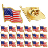 100/Pcs United States of American Flag Lapel Pins Bulk - USA US Veterans day Memorial Day Patriotic Party Decorations Gifts military pins Badge Buttons Souvenir