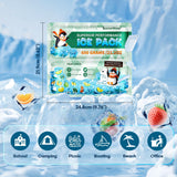 SuccorWare 5 Packs Reusable Ice Packs for Lunch Boxes - 12+ Hour Cooling Ice Gel Pack for Camping, Beach, Office - Ice Packs for Cooler Bag, Cooler Backpacks (600 Grams)