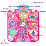 Unicorn Dance Mat for Girls, LED Music Pad, 5 Game Modes, Gift for Kids 3+