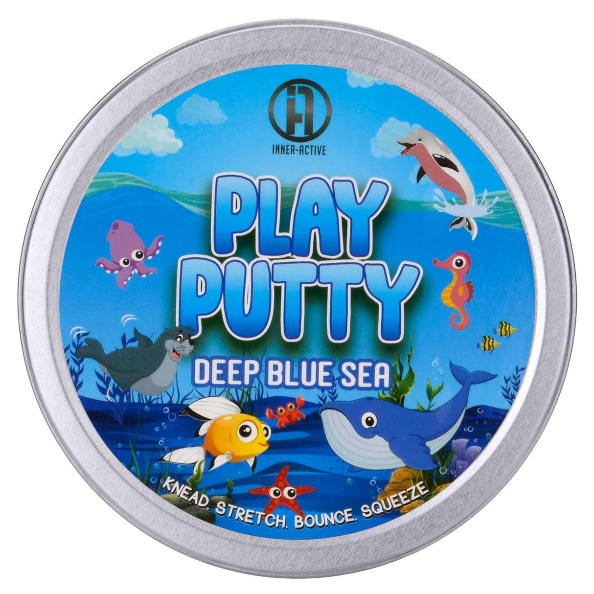 INNER-ACTIVE Play Putty Therapy Putty for Kids with Charms Deep Blue Sea Theraputty Medium Resistance, Increase Fine Motor Skills and Finger Strength, Physical and Occupational Therapy Toy