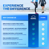 Modvel Foot & Ankle Brace Socks for Sprained Ankle Compression Sleeve - Plantar Fasciitis Relief Brace, Foot Support for Women & Men - Tendonitis & Arthritis Foot Sleeve, Stabilizing Ankle Wrap