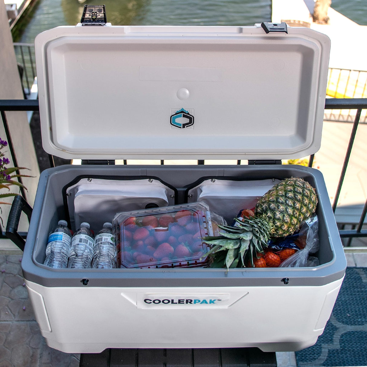 CoolerPak 7lb Refillable Reusable Ice Pack - Stainless Snaps - Cold for Days - Non-Toxic, Leakproof, Suitable for Potable Drinking Water & Cold Plunge - Built Tough, Roll Up for Easy Storage