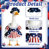 Fuzzivator 4th of July Porch Goose Outfits Patriotic Goose Outfit Memorial Day Porch Goose Outfit for 23" Geese Independence Day Summer Outdoor Patio Yard Lawn Garden