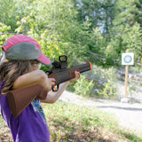 Double Barrel Toy Shotgun - Realistic Foam Blaster with Scope & Soft Bullet Darts, Safe Imitation Shooting Game for Kids Ages 8-12 -Birthday Christmas (Black)