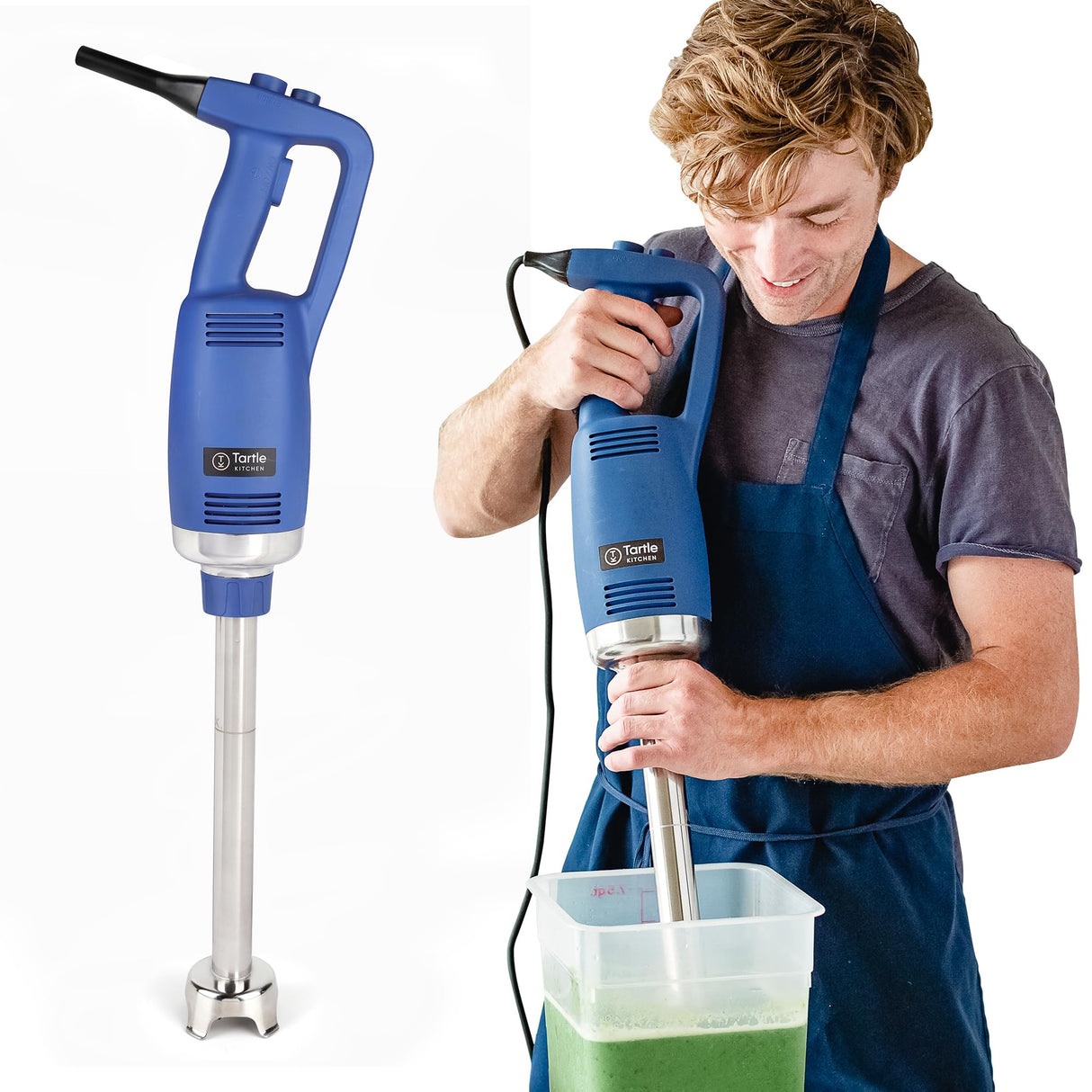 TK Commercial Immersion Blender, 750 Watt/1 HP Variable Speed Motor, 20,000 RPM X-Heavy Duty with Performance Assurance - 16"