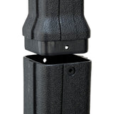 Global Industrial Free Standing Outdoor Cigarette Receptacle Ashtray with Round Base, 11" Diameter x 30" H, 1-1/2 Gallon Capacity, Butt Disposal Container, Plastic, Black