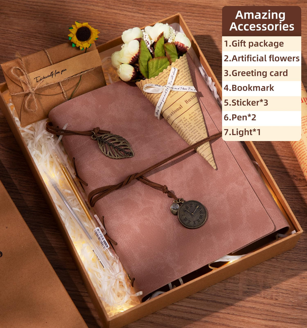 ALKALO Scrapbook Photo Album 100 Pages, 60 Pages Self Adhesive+40 Pages Kraft Paper DIY Photo Book for 2x3 3x5 4x6 5x7 Pictures, Leather Memory Book for Wedding Baby Family Travel Birthday Christmas