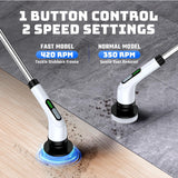 Electric Spin Scrubber for Bathroom: Shower Scrubber with Long Handle